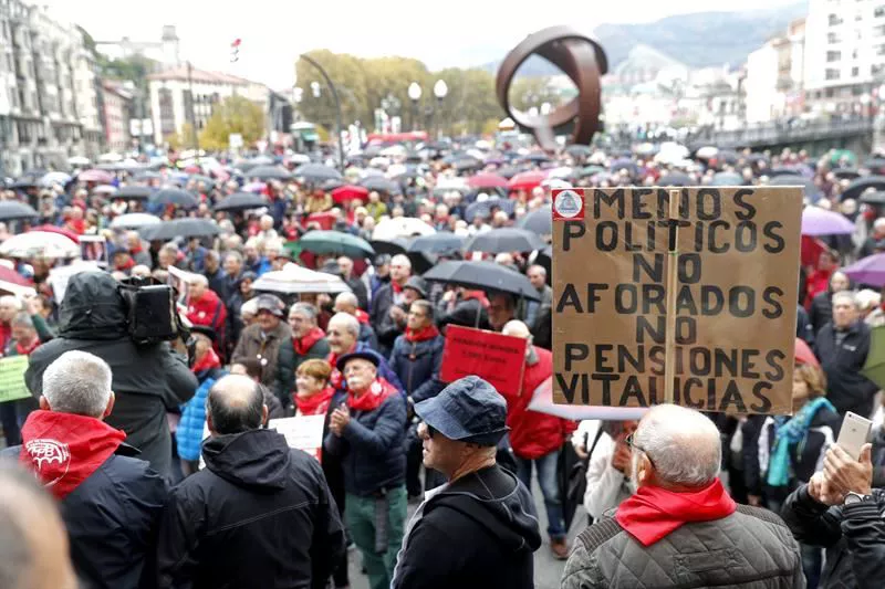 Pentsiodunak astelehen honetan, Bilbon. Argazkia: EFE