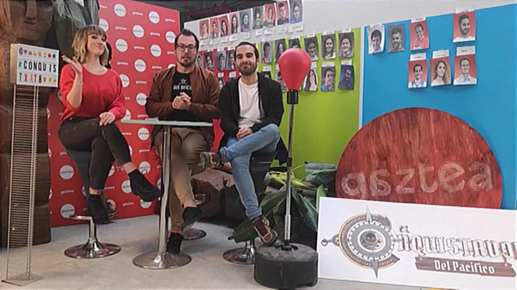 Ainhoa Etxebarria, Alex Padilla eta Alain Perez, "Conquis Txat" saioan