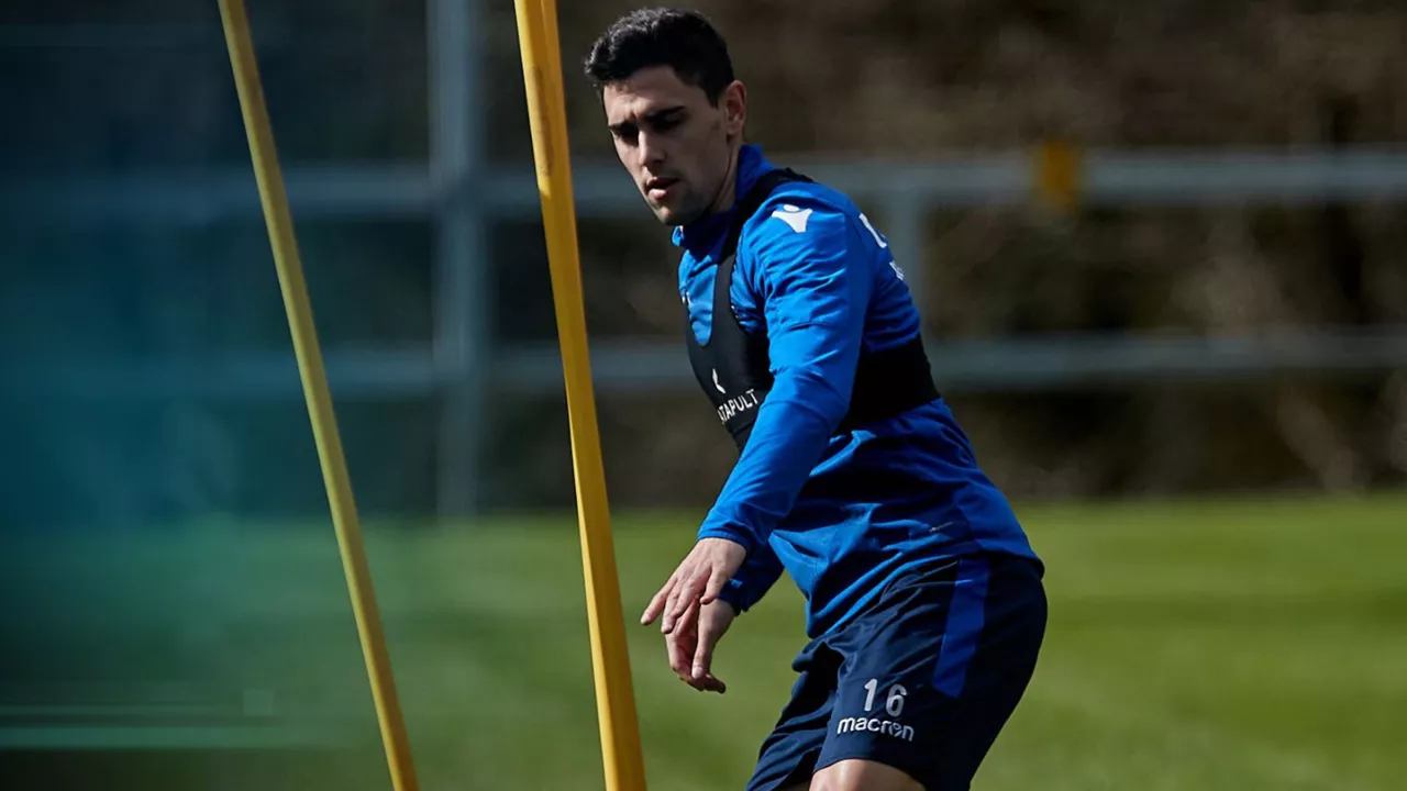 Martín Merquelanz entrenando. Argazkia: Real Sociedad
