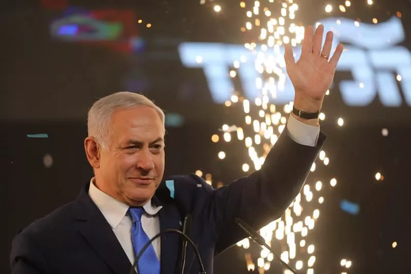 Benjamin Netanyahu garaipena ospatzen