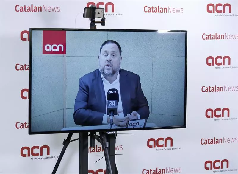 Junqueras Soto del Realeko espetxetik. Argazkia: Efe