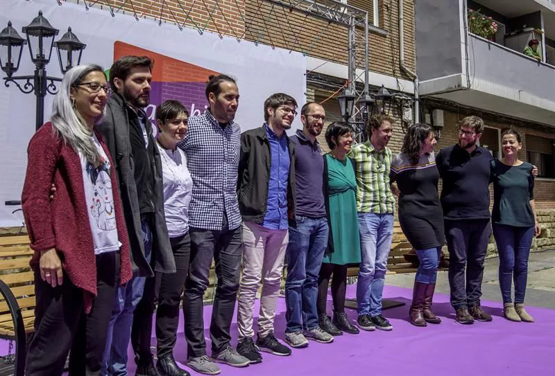 Candidatos de Podemos en Barkaldo. Foto: Efe