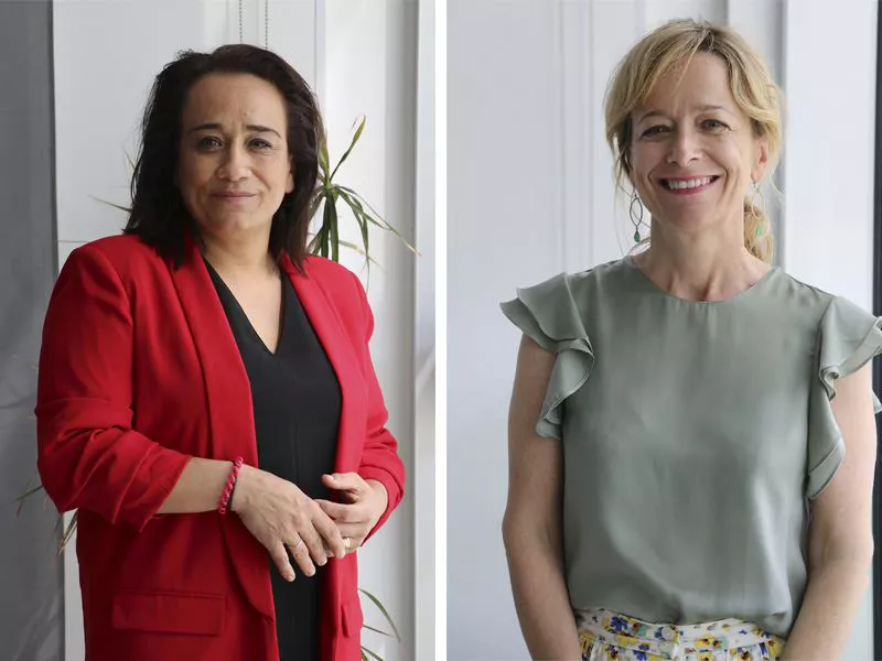 Rafaela Romero (PSE) eta Eider Mendoza (EAJ)