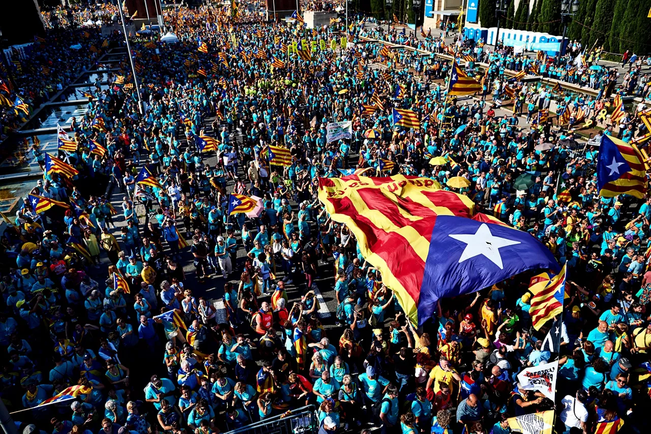 Manifestación Diada 2019. Foto: EFE