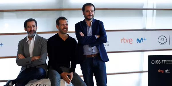 Jon Garaño, Josemari Goenaga eta Aitor Arregi. Argazkia: EFE