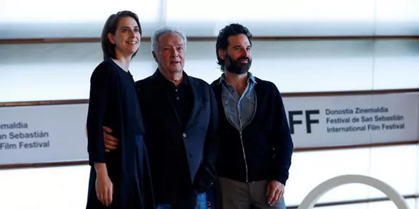 Gilbert Sicotte (e), Eve Landry eta Éric Robidoux ("Il pleuvait des Oiseaux"). Argazkia: Efe.