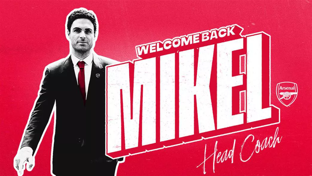 Imagen de bienvenida a Arteta al Arsenal