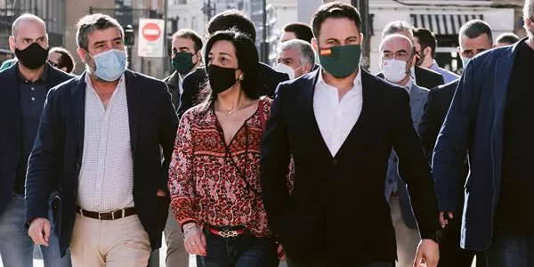 Santiago Abascal y Amaya Martínez. Foto: EFE