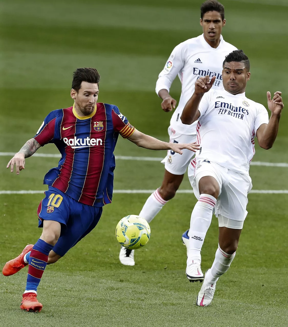 BARCELONA REAL MADRID LIGA 20&nbsp;21 MESSI CASEMIRO
