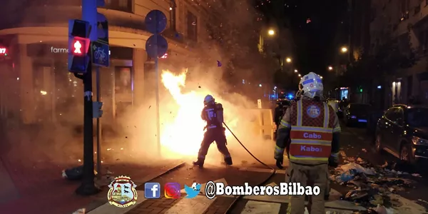 Istiluak Bilbon. Argazkia: @BomberosBilbao