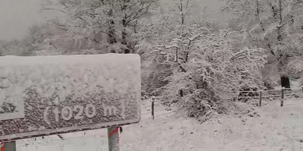 Nieve en Opakua. Foto: EITB