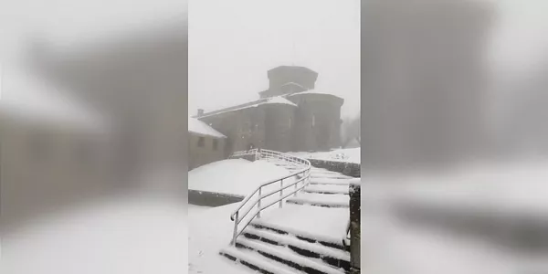 Nieve en San Miguel de Aralar. Foto: EITB