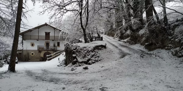 Nieve en Ezkurra. Foto: Luis Dadebat