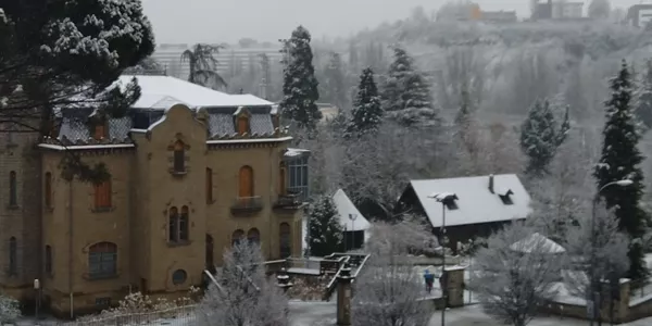 Nieve en Burlada. Foto: Mikel Domeño
