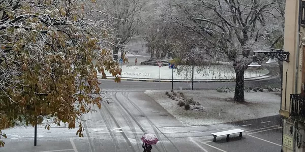 Nieve en Pamplona. Foto: José Javier Zaragüeta