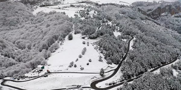Nieve en Belaua. Foto: EFE