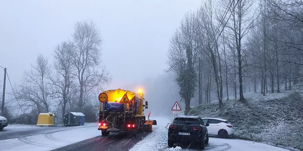 Nieve en Urkiola. Foto: EITB MEDIA