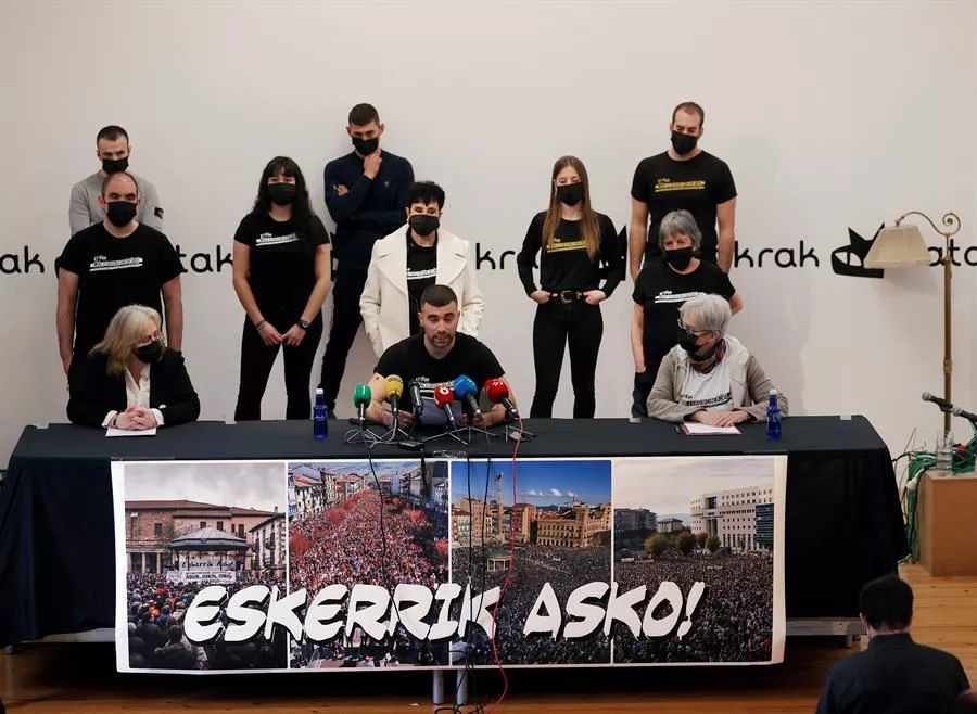 Rueda de prensa de los jóvenes de Alsasua