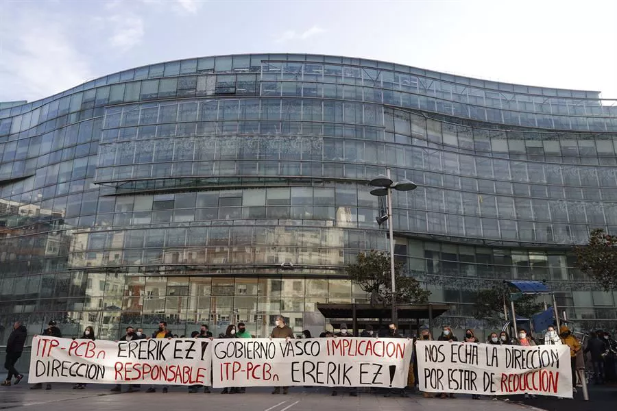 Una movilización de los trabajadores de ITP-Aero. Foto de archivo: EFE