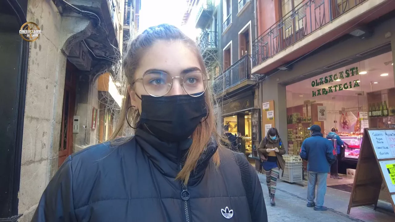 "Conquis"en ikusle bat Tolosan. EITBren bideo batetik ateratako irudia
