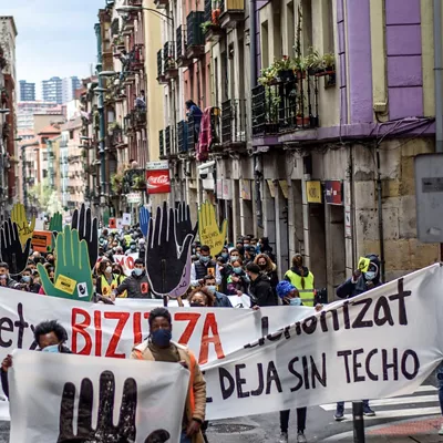 BILBAO MANIFESTAZIOA ARRAZAKERIA RACISMO EFE