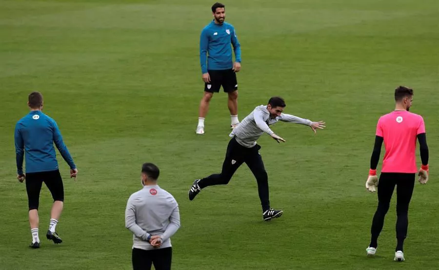 Entrenamiento del Athletic en La Cartuja