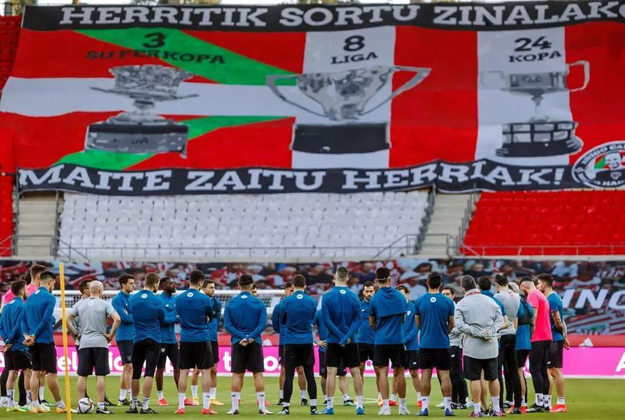 Entrenamiento del Athletic en La Cartuja