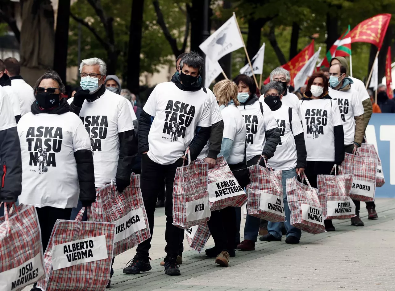 Euskal presoen aldeko manifestazio bat. Artxiboko argazkia: EFE.