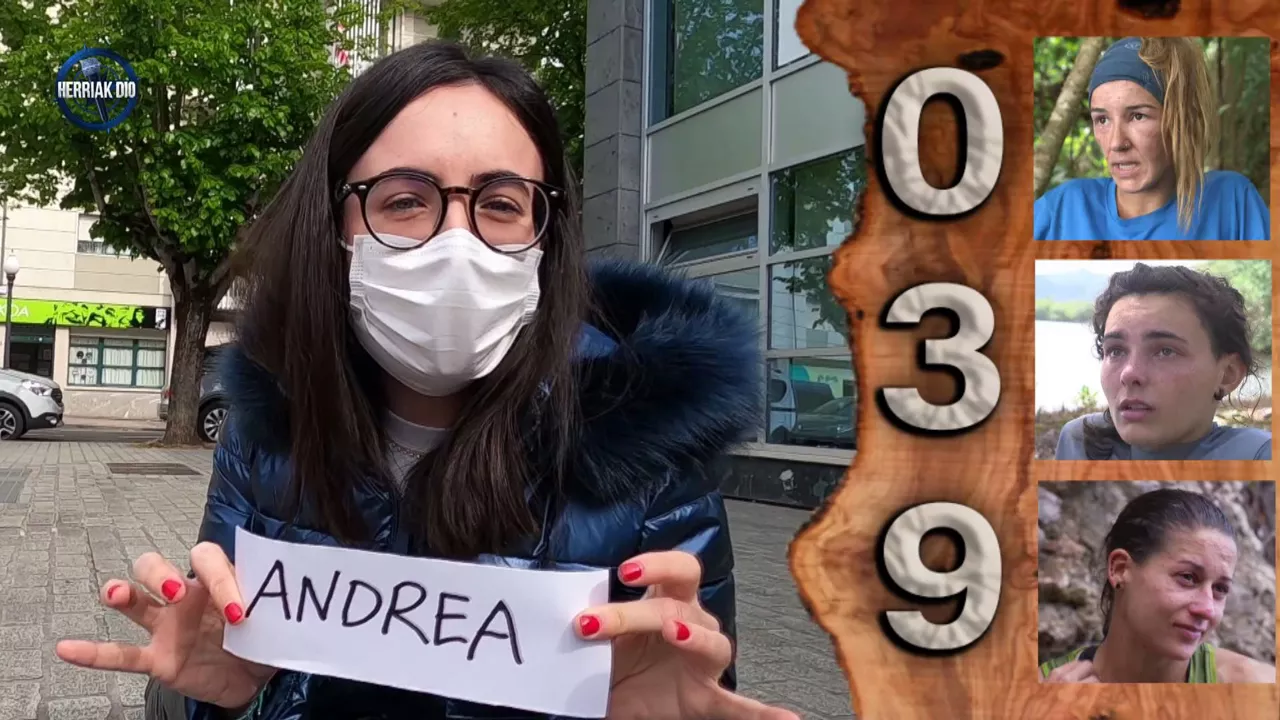 "Conquis"en jarraitzaile bat Andrea izendatzen. EITB Mediaren bideo batetik ateratako irudia
