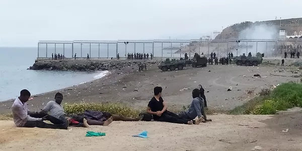 Frontera entre Marruecos y Ceuta. Foto: EFE.