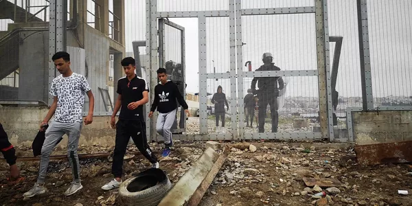 Frontera entre Marruecos y Ceuta. Foto: EFE.