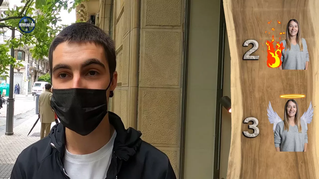 "El Conquis" saioaren jarraitzaile bat. EITB Mediaren bideo batetik ateratako irudia