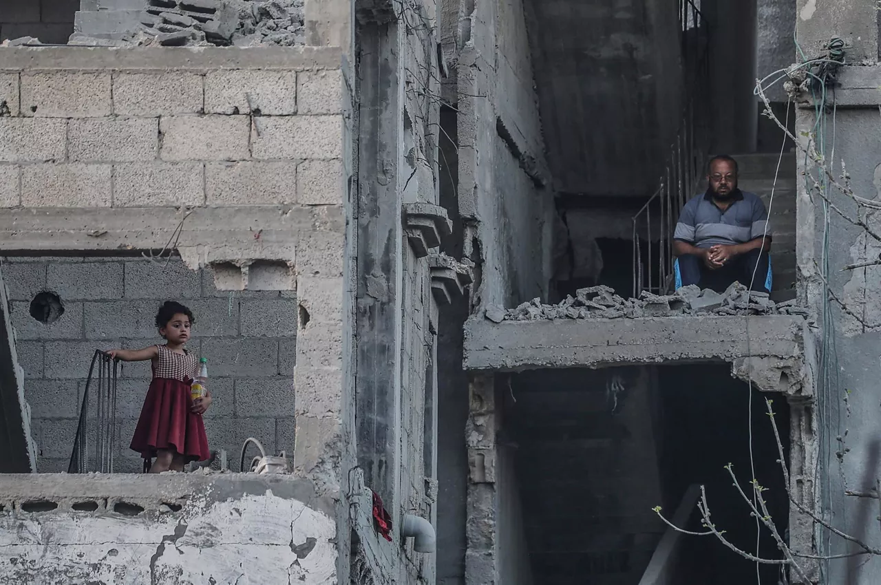Gaza iparraldean suntsitutako etxeak. Artxiboko argazkia: Efe