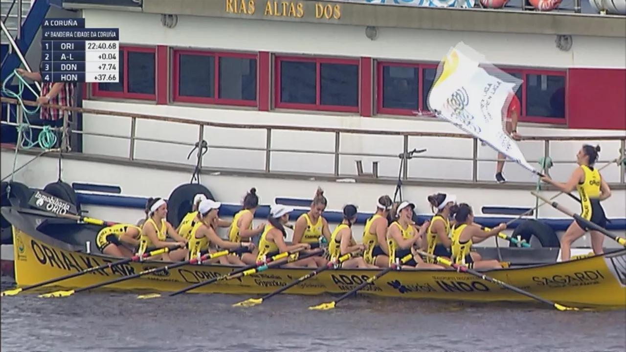Orio, con la Bandera de A Coruña