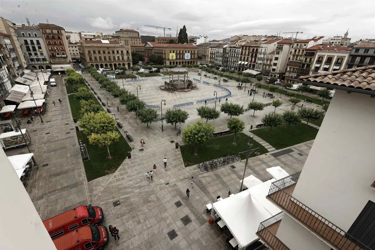 Plaza del Castillo de Pamplona. Foto de archivo: EFE