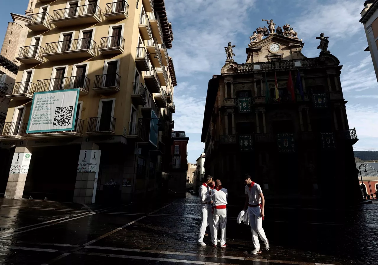 Pamplona, esta mañana (EFE)