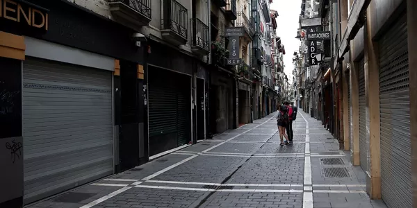 Pamplona, esta mañana (EFE)