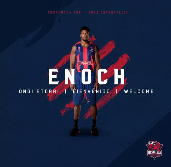 Imagen con la que Baskonia ha anunciado el fichaje de Enoch
