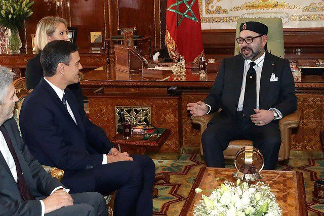 Mohamed VI.a eta Pedro Sanchez EFEren artxiboko irudi batean.