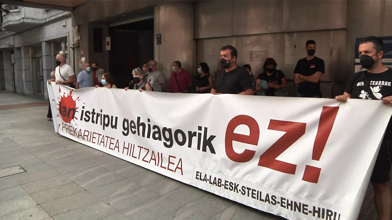 Concentración contra la precariedad laboral. Foto de archivo: EITB Media