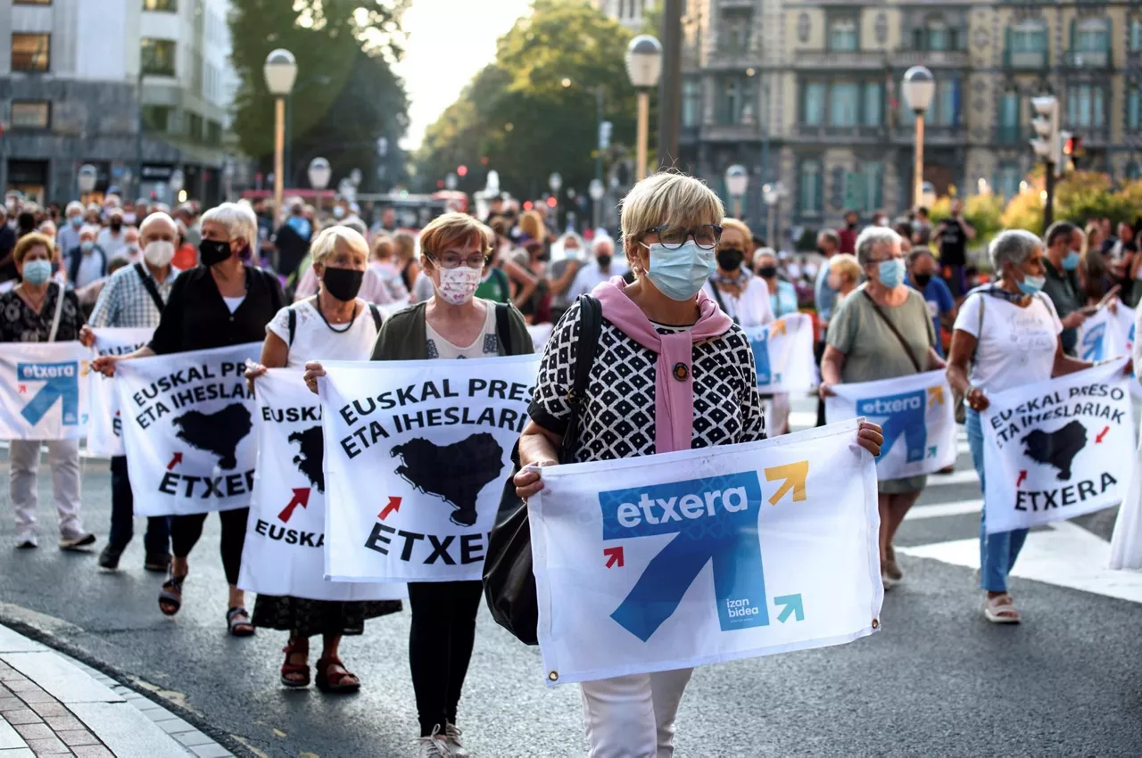 Una manifestación reclama el acercamiento de los presos en Bilbao. Foto de archivo: EFE
