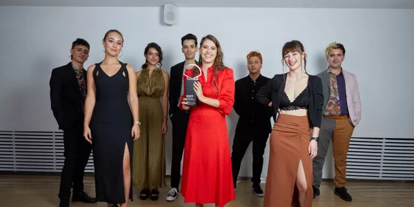Concha de Plata a la Mejor Interpretación de Reparto: Elenco de la película "Quién lo impide" (Jonás Trueba). Foto: Zinemaldia