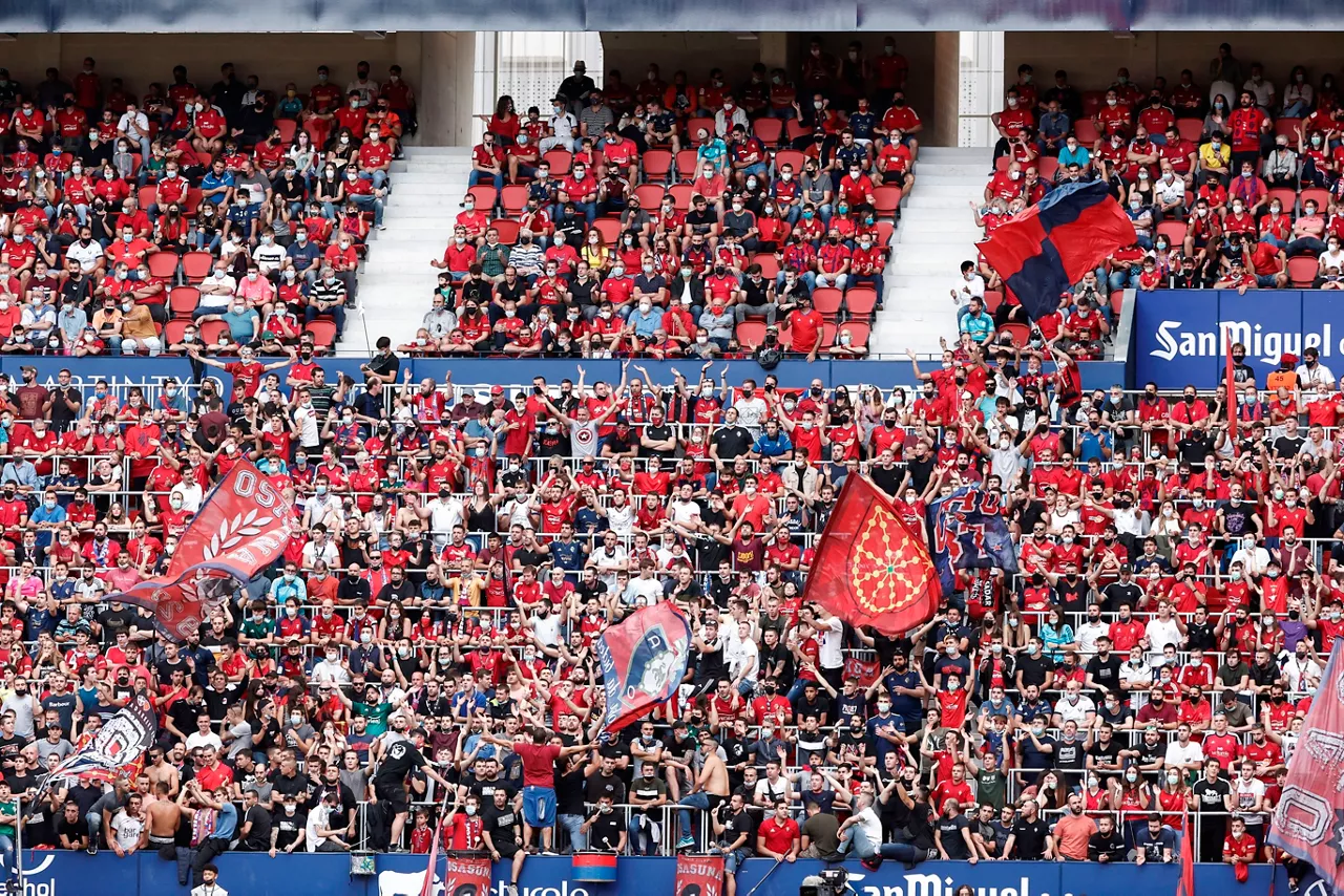 El Sadar, estadio de Osasuna. Imagen obtenida de un vídeo de EiTB Media.