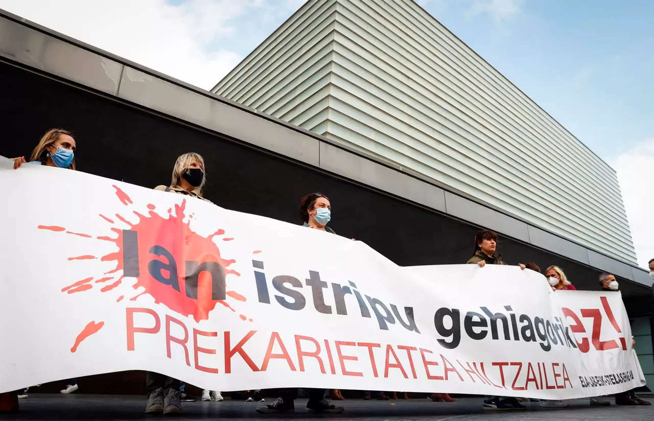 Foto de archivo de una protesta contra la precariedad laboral. Foto: EFE