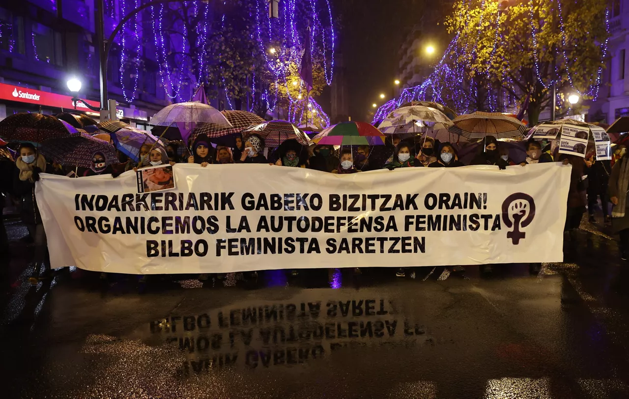 Azaroaren 25eko manifestazio bat Bilbon. Artxiboko irudia: EFE