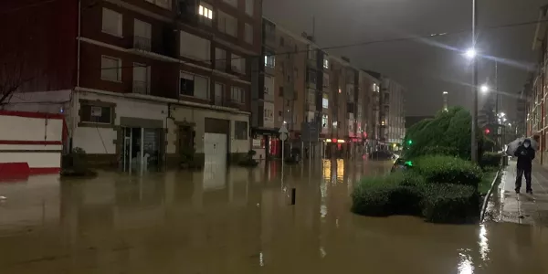 Inundaciones en Muskiz. Foto: Ayuntamiento de Muskiz