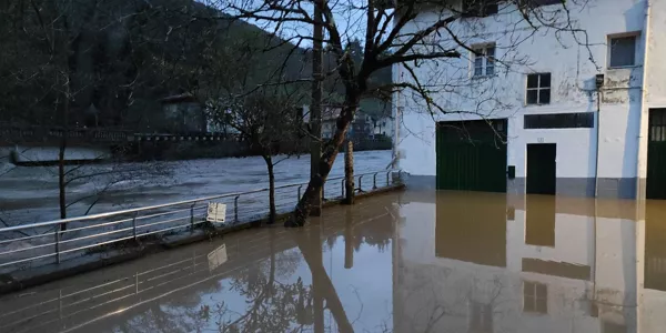 Inundaciones en Elgoibar. Foto: Radio Euskadi