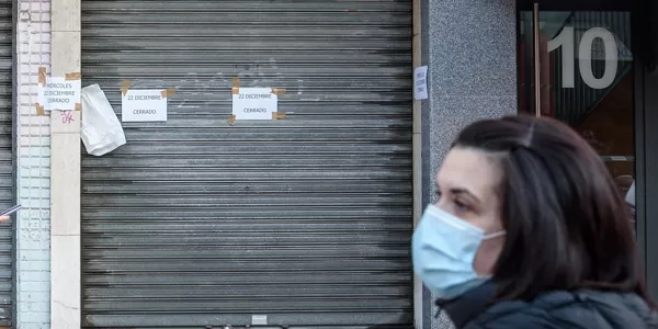 Administración 12 de lotería de Barakaldo. Cerrada hoy, por huelga. Foto: EFE