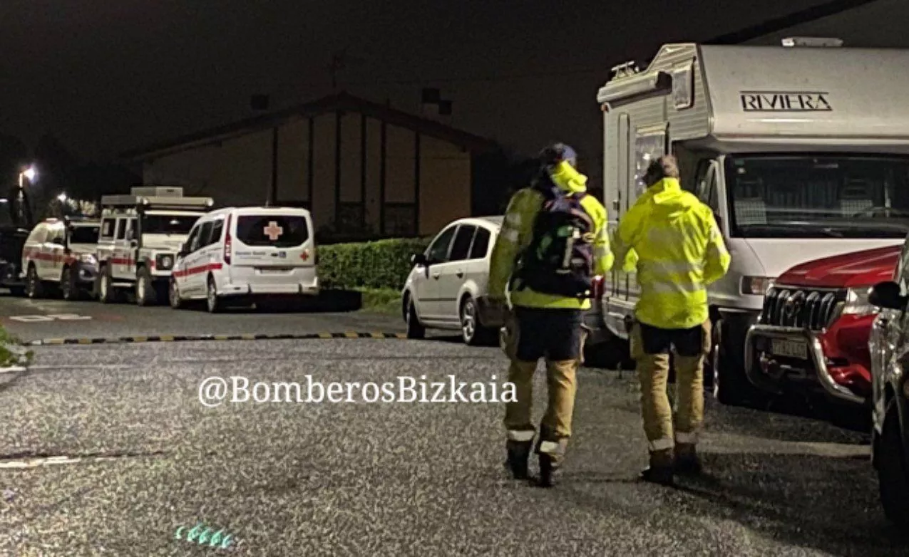 El dispositivo de búsqueda. Foto: Bomberos de Bizkaia