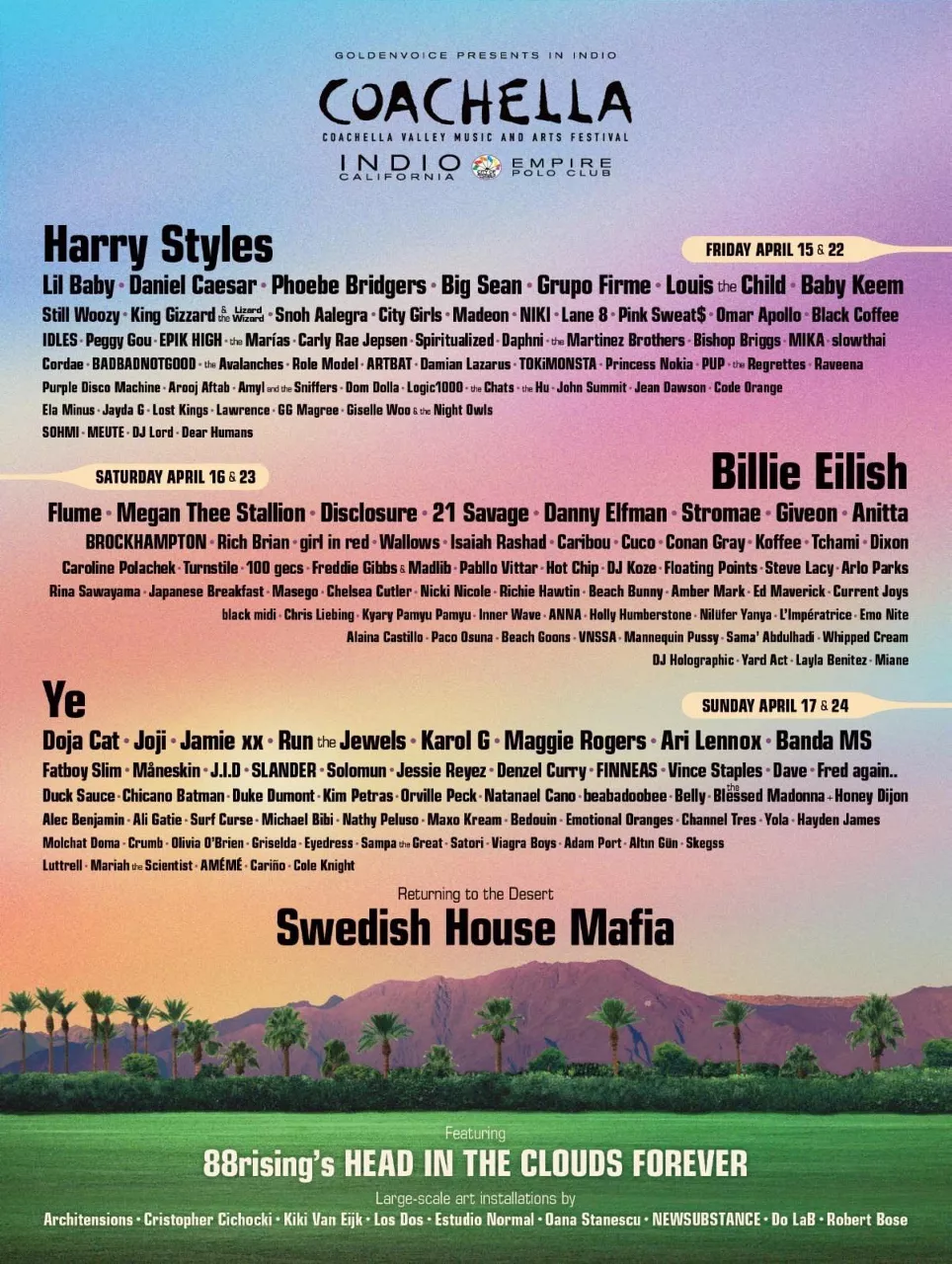 Coachellako kartela. Argazkia: Coachella Festival